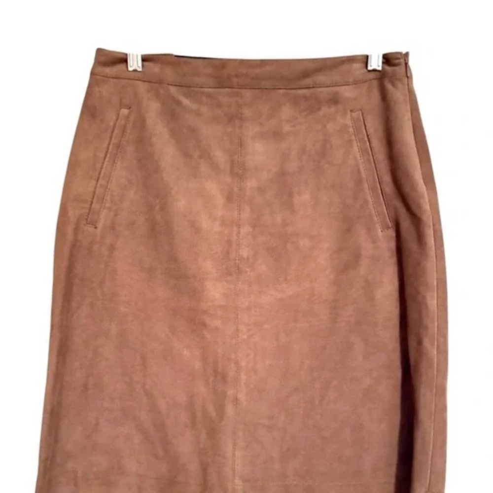 BCBG Alexandra Faux Suede Pencil Skirt